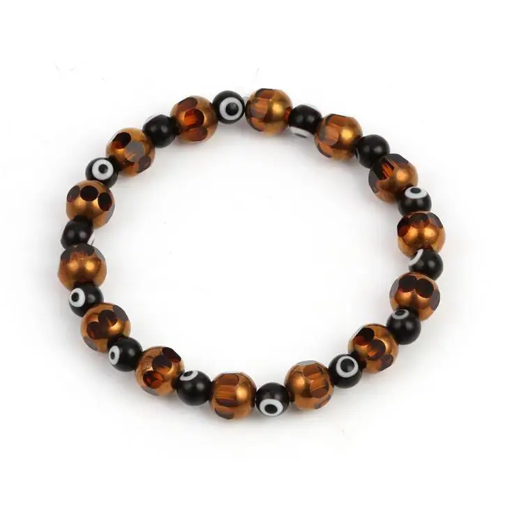 WIIPU Fashion Goods Beaded Jewelry To Wholesale Fashion Turkey Bracelet blue eye beads with rhinestone