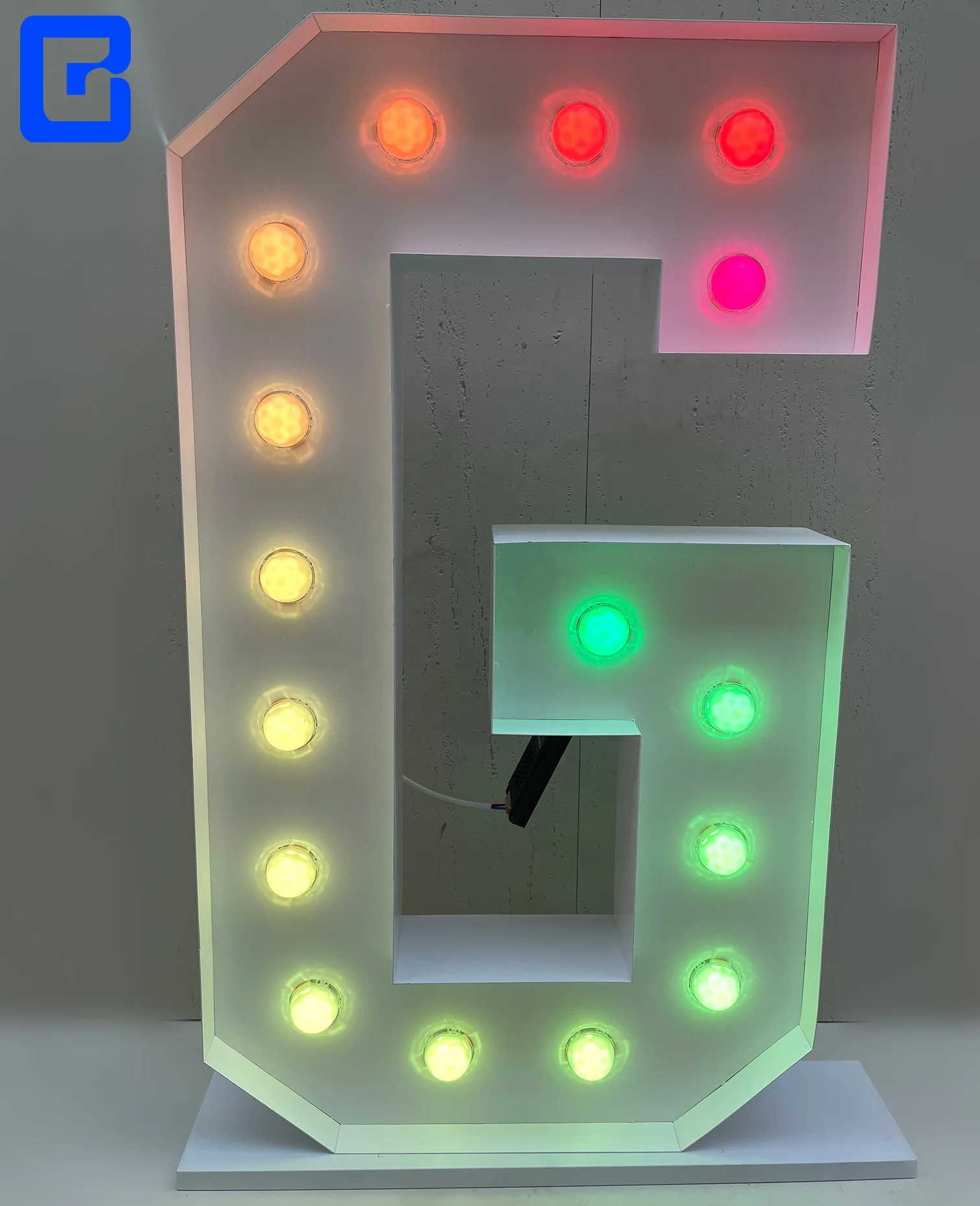 Dealers led letters store signage marquee numbers metal letters with light bulbs