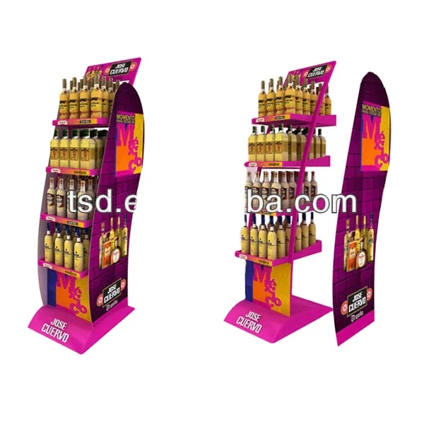promotion liquor bottle tequila display shelf stand display racks for shops
