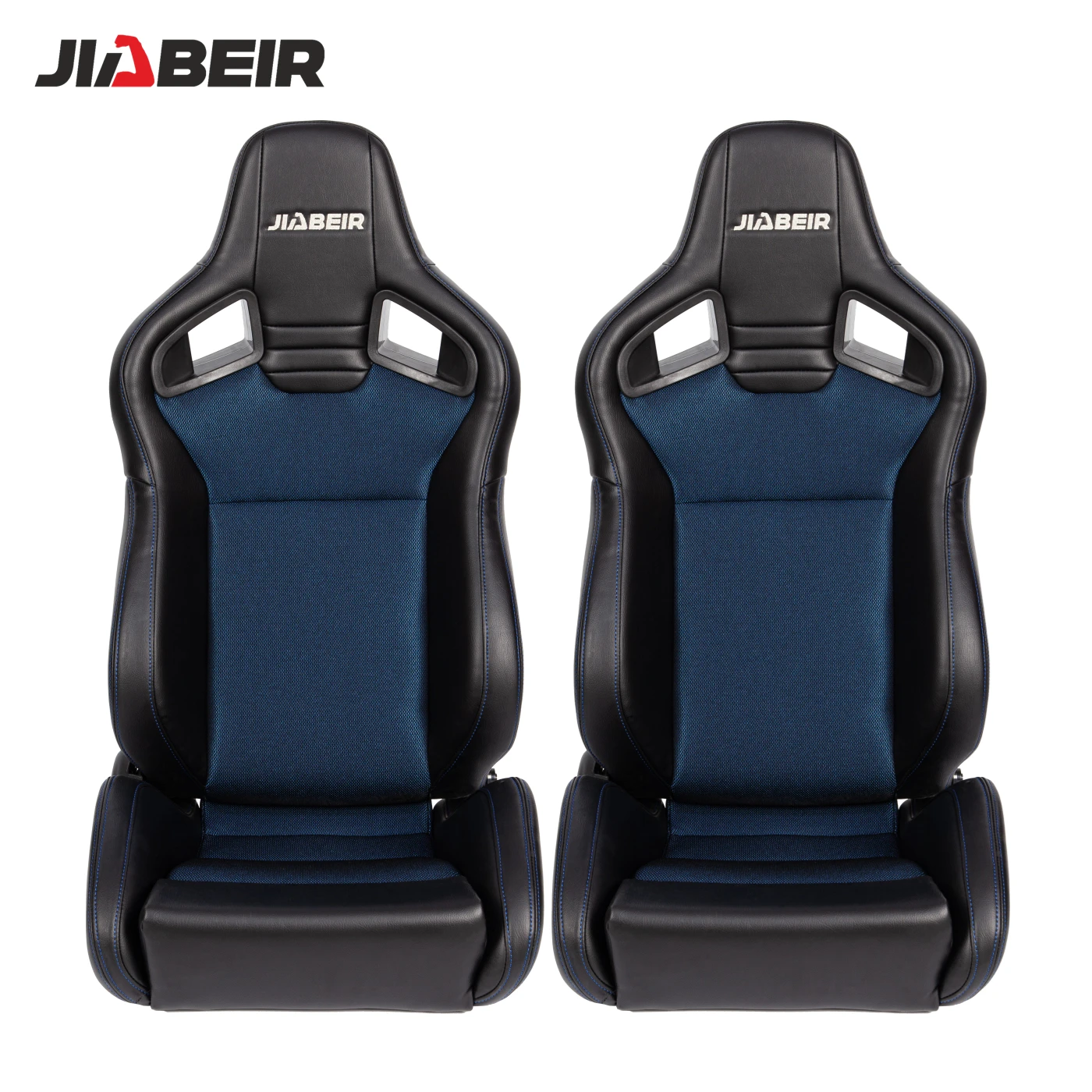JBR1039 пара регулируемое кожаное синее дышащее Сетчатое Спортивное кресло для гоночного автомобиля
