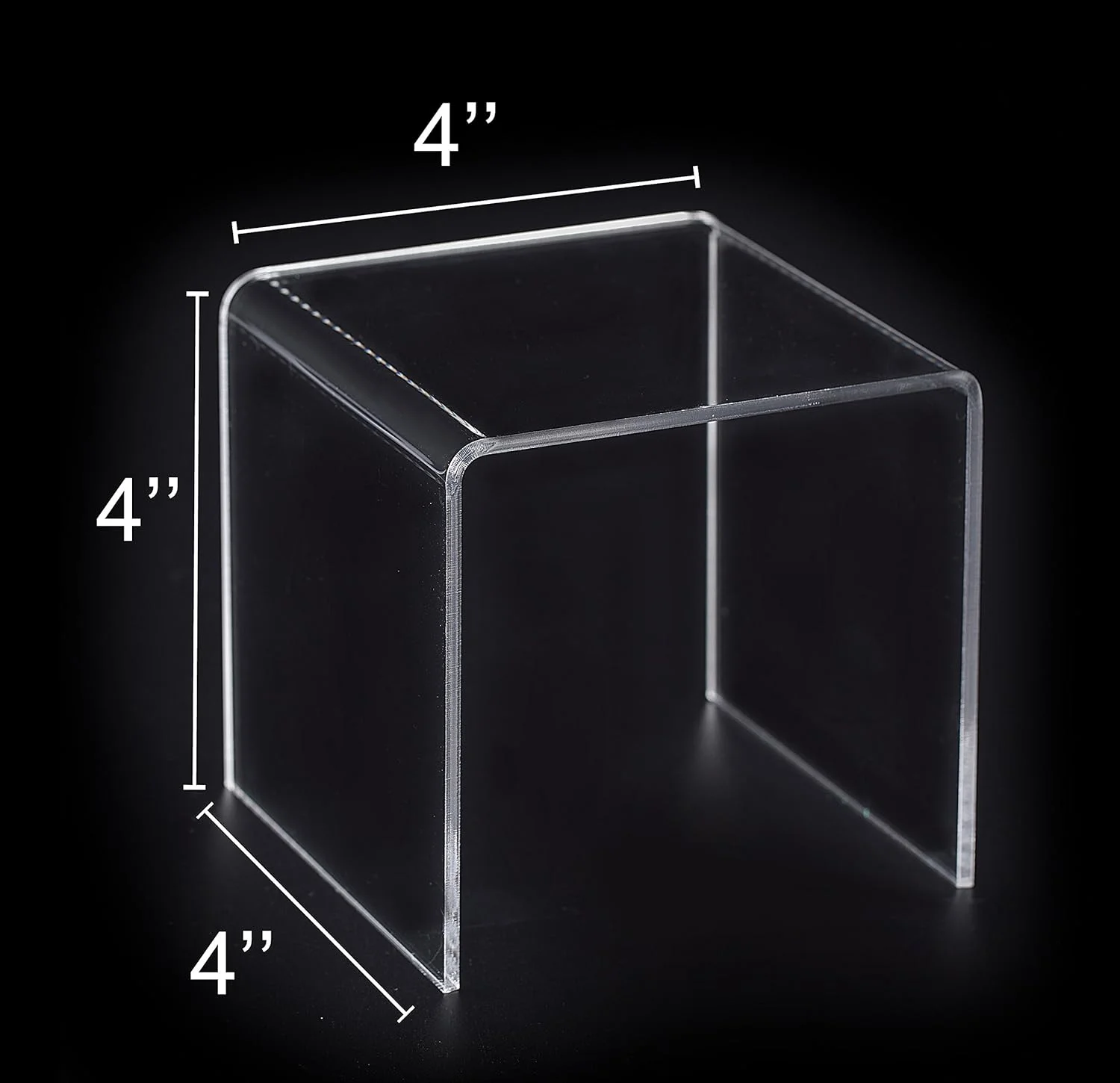 Custom Clear Acrylic Riser Display Stands Rectangular Acrylic Display Risers for Pop Figures Collection
