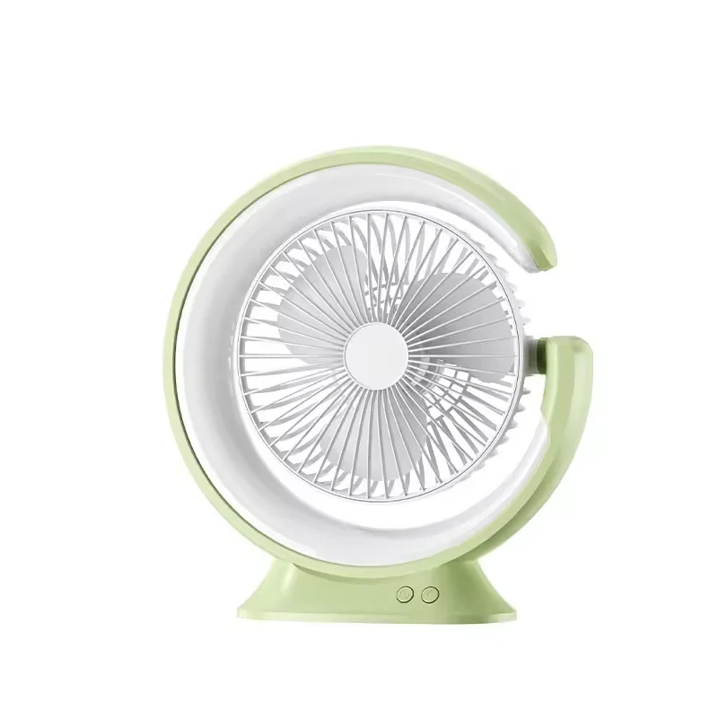 Mini Travel 360 Degree, Rotation Portable Usb Mini USB Rechargeable Light Desktop Fan  Rotatable Night Light Silent Fan