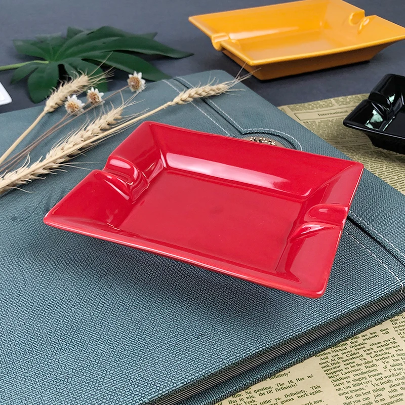 Wholesale Creative Designs Porcelain Shape Custom Cigarett Ashtray in stock ready packing for amazon seller