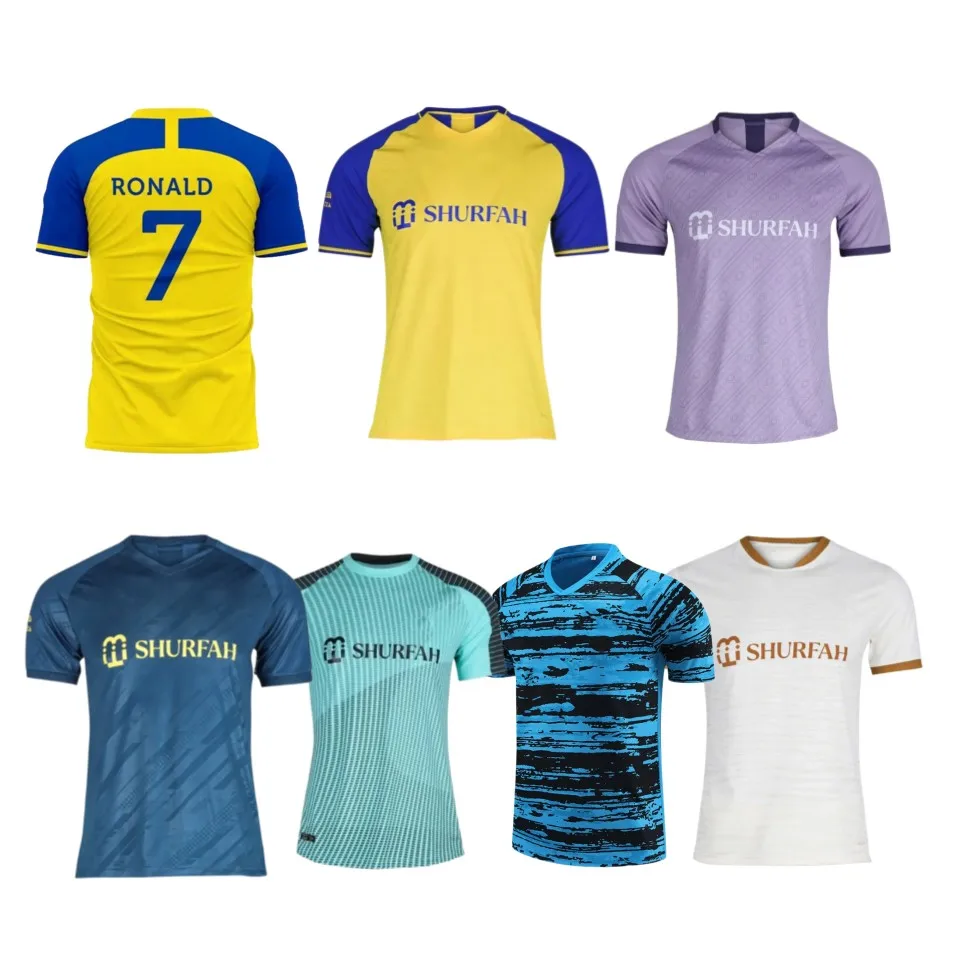 2023 Wholesale China Custom TOP Thailand Quality Club Soccer Jerseys Al Nassr home away Third jersey Football Jersey