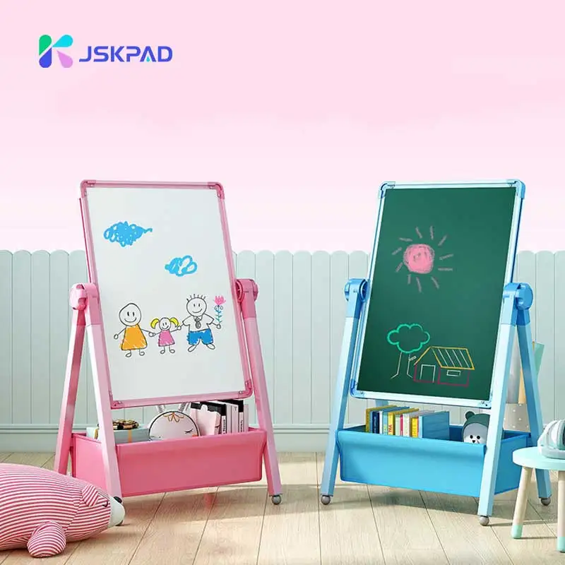 Новая многофункциональная развивающая игрушка JSK регулируемый мольберт «сделай сам» подарок Двусторонняя доска Детская магнитная для рисования