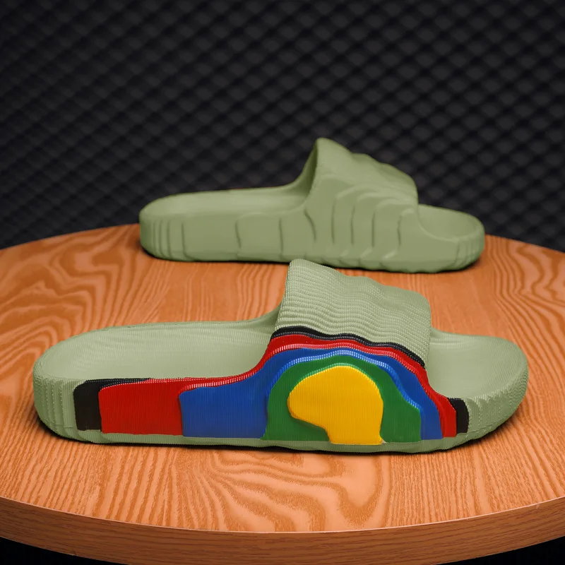 2023 Light Weight Anti-slip Women Sandals Soft Thick Sole House Slides Pure Color Indoor Eva Slippers