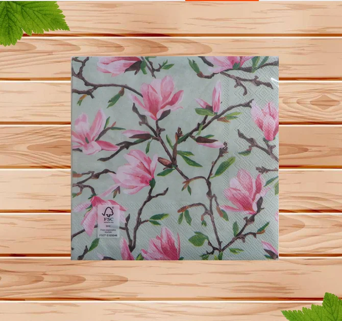 Good reputation Top quality paper napkins colorful printed embossed virgin kitchen napkins tissue air-laid paper