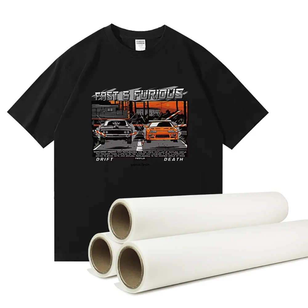 2024 Factory Price DTF transfer film DTF Direct To Film Printing 60cm*100m roll to roll double side transfer film