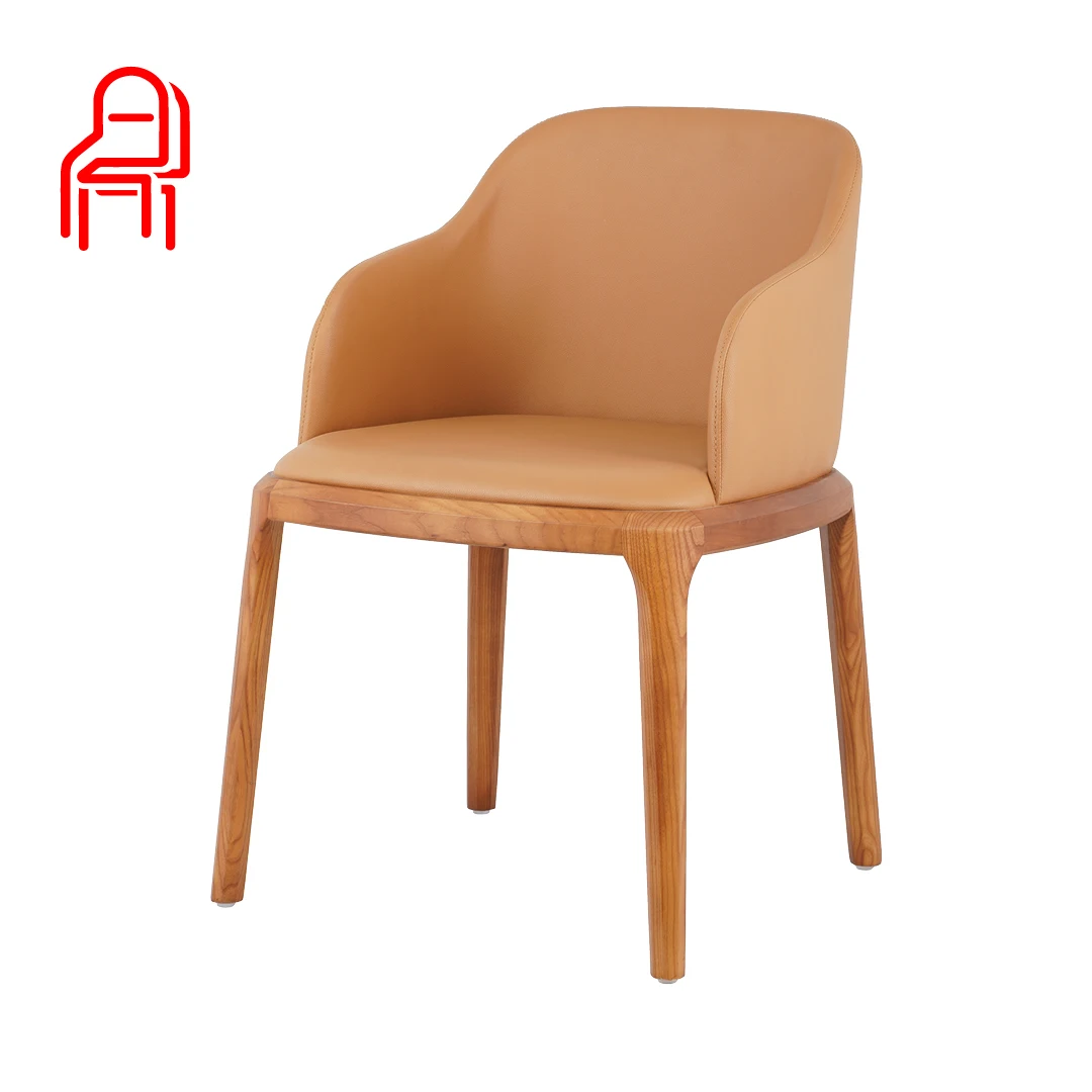 Finnite Nordic factory direct sales batch ash wood armrest backrest cushion modern home office simple leisure creative chair mil