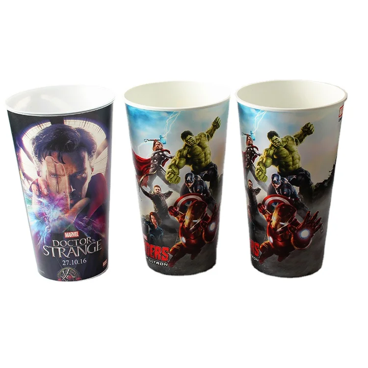 Disposable IML Coffee Plastic Cup Custom Wholesale Eco Friendly  Reusable Beverages Cup BPA Free