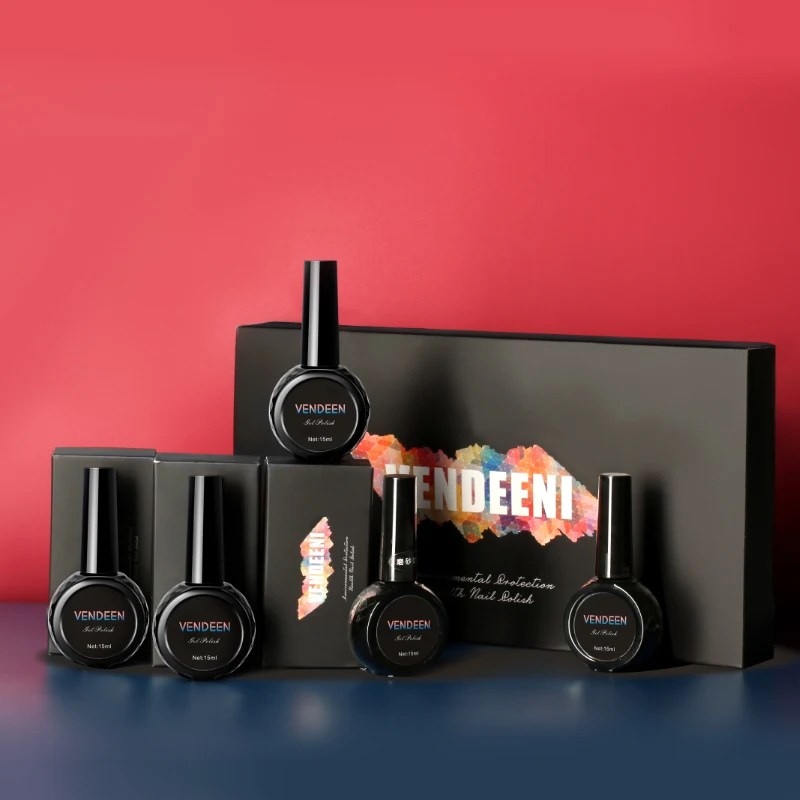 Vendeeni OEM/ODM Wholesale Popular Bright All Season Skin Tone Solid Nail Art Solid Nail Polish Clear Gel Nail Polish