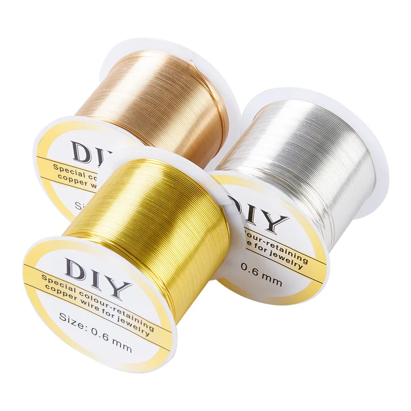 wholesale brass Copper Wire roll Jewelry Beading Wire for Diy beads necklace Jewelry Making accessories metal wire