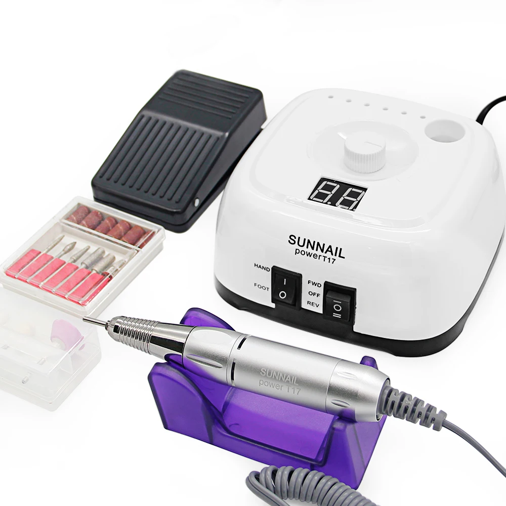 Original SUNNAIL Professional nail sander pedicure manicura portable strong nail drill polishing machine electric file for nail