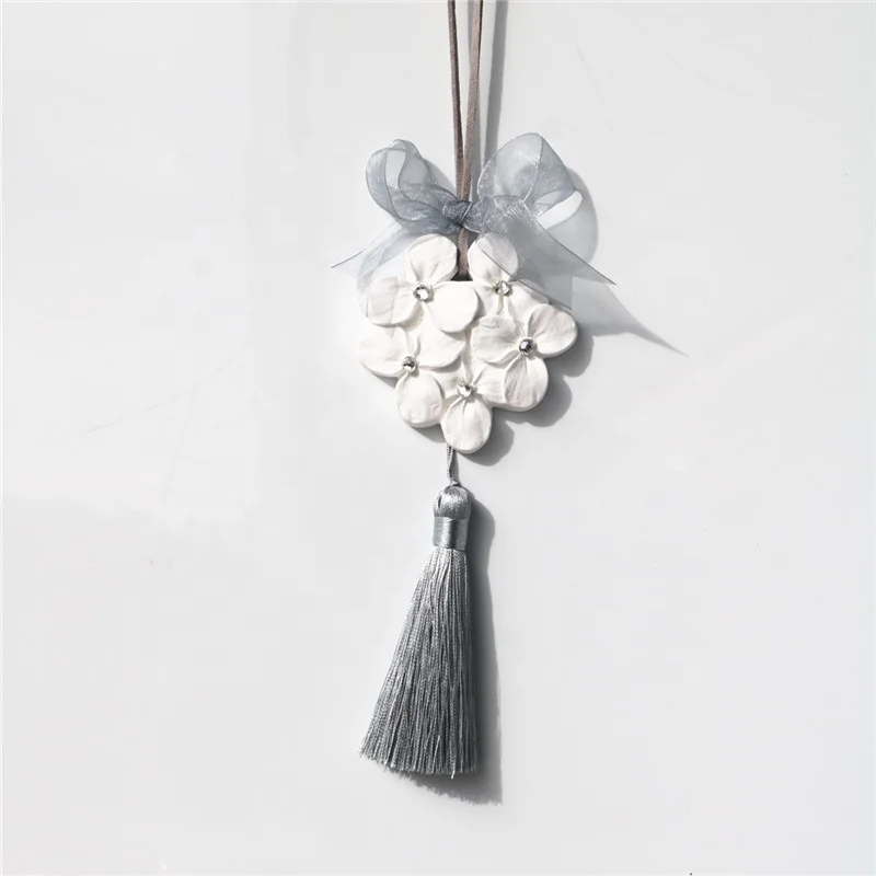 Wholesale Home Car Decoration Air Freshener Porcelain Scented Ceramic Flower Fragrance Oil Stone Diffuser