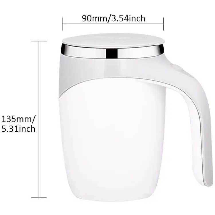 Electric 380ml USB Stainless Steel Automatic Protein Powder Self Stirring Mug Portable Blender Cup with Lid