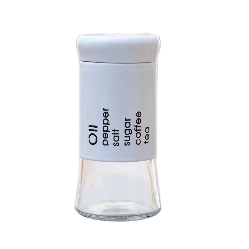 Factory outlet food storage tanks spice glass jar Soy sauce pepper spice jar