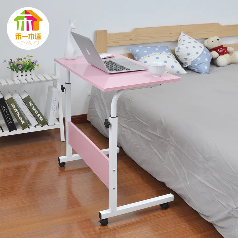 Computer Table Wheels Adjustable study tables School Furniture Computer Desk Commercial Furniture Wooden