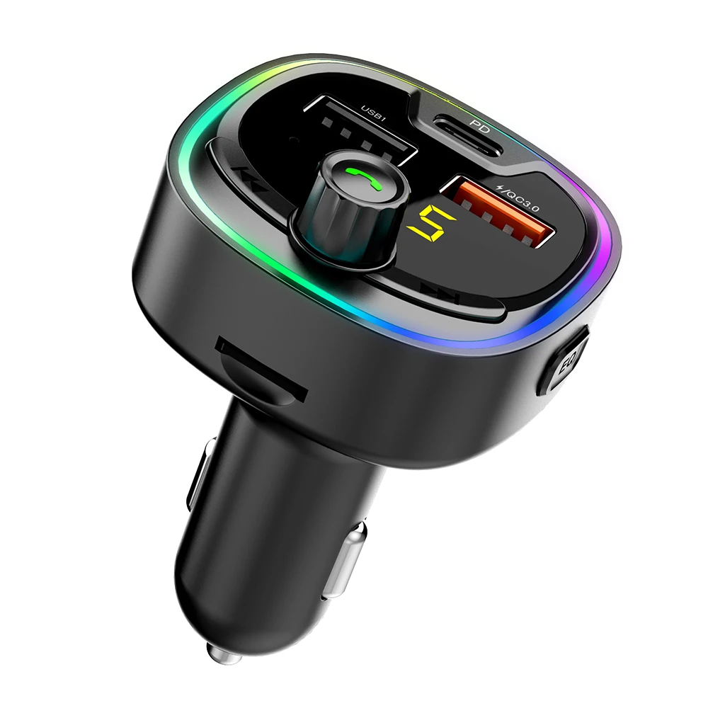 Support FM full frequency transmission, car MP3 player music player, one-key EQ heavy bass