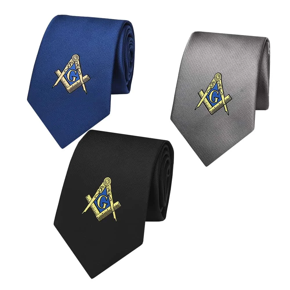Factory Wholesale Woven Polyester Freemason Tie with Small Batch Production