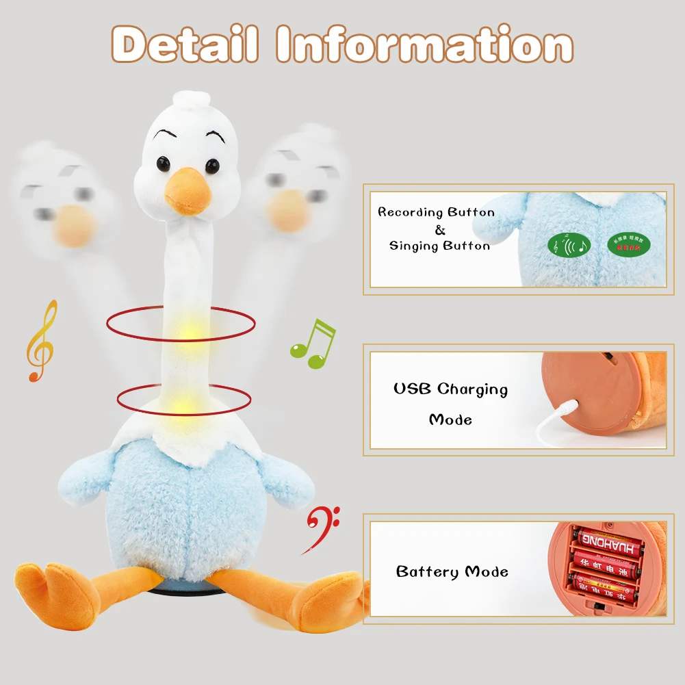 Amazon Electronic Dancing Ostrich talking singing Ostrich for Kids