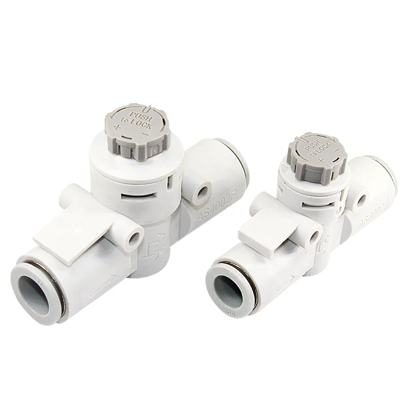 SMC pneumatic connection pipeline flow control valve as1002f/as2002f/as3002f push-in pneumatic quick connector