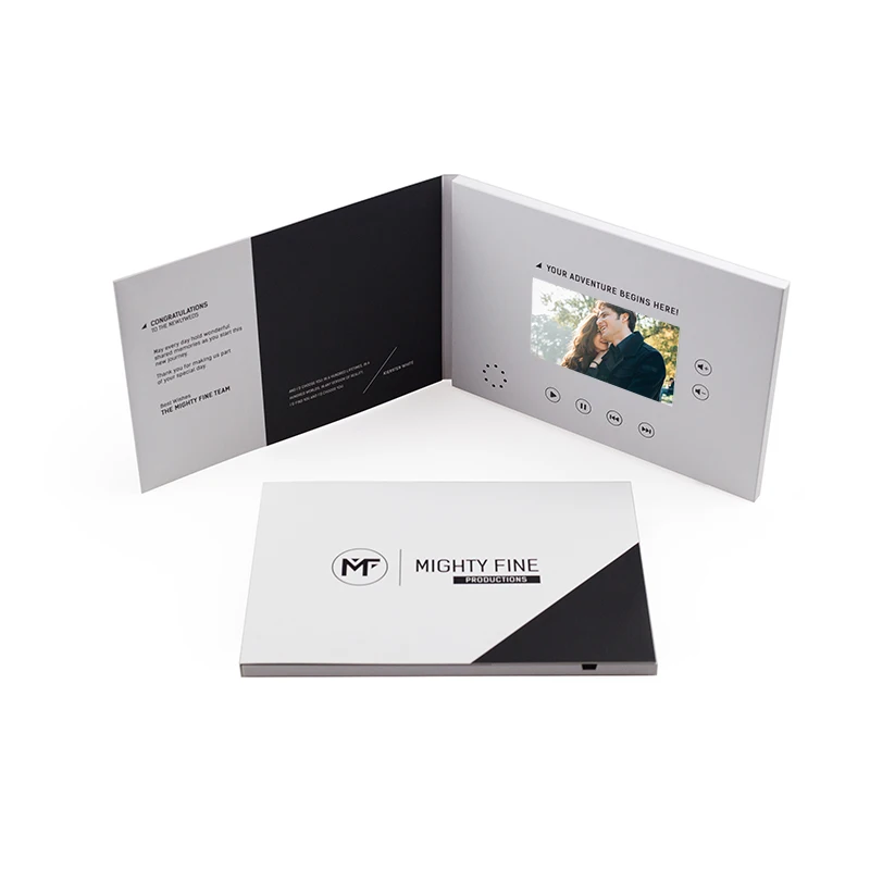 A5 A6 paper card 4.3inch lcd video brochure greeting card