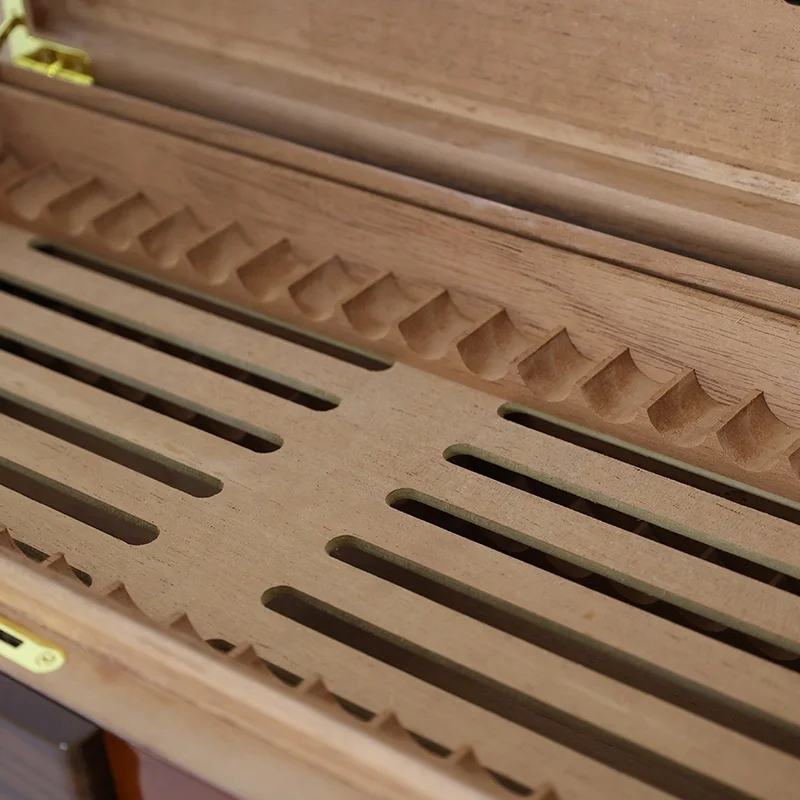 Wholesale custom spanish cedar cigar humidor case luxury wood cigar box