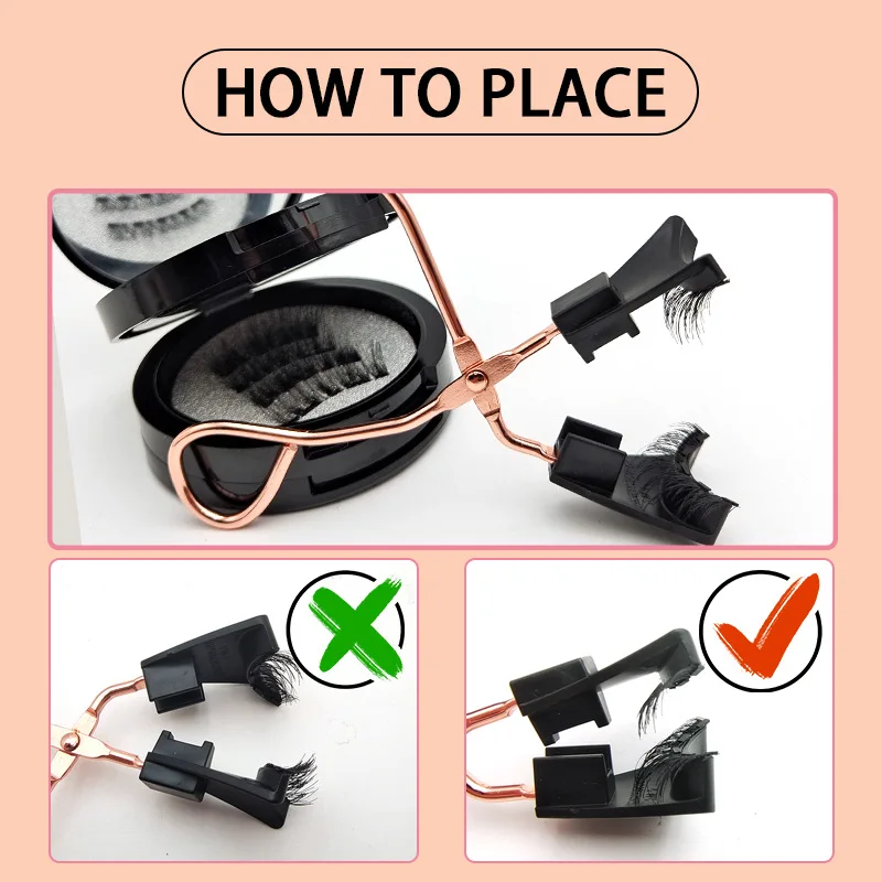 Custom Private Label Quantum Magnetic Eyelashes Reuse Magnetic Eyelashes False Eyelash Sets with Applicator