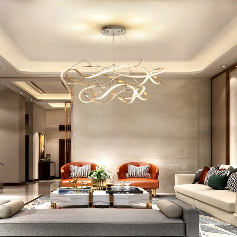 Hot  sale Modern minimalist Nordic style luxury living room chandeliers & pendant lights modern lighting led chandelier