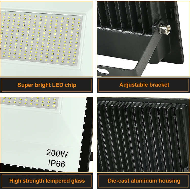Waterproof Ip65 Architectural Reflector Stadium Floodlight Outdoor Lamp 10w 20w 30w 50w 100w 150w 200w Led Flood Light