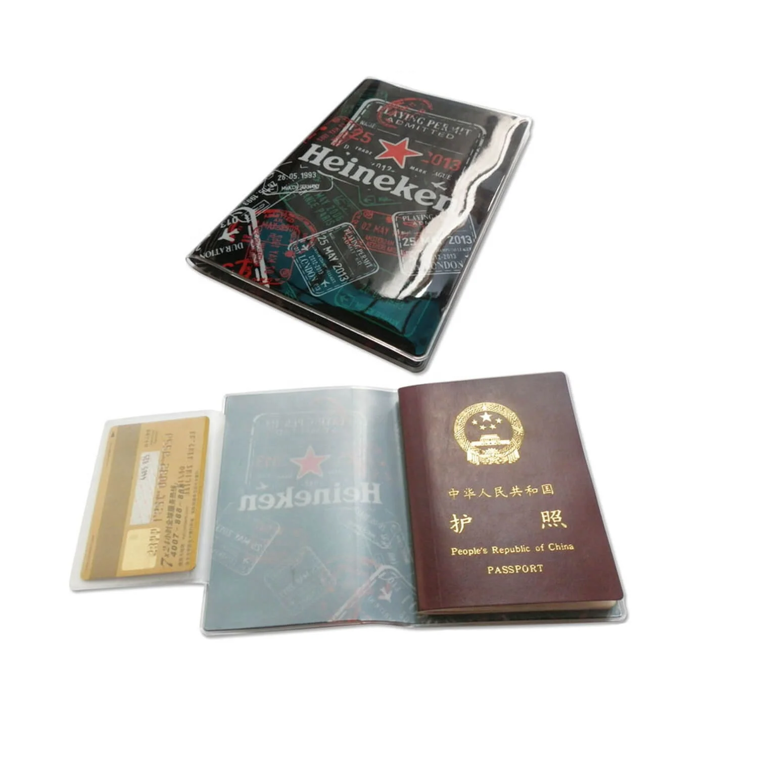 Covers Case Passport Holder Travel essential custom transparent waterproof plastic pockets  wallet for trip passport book holder