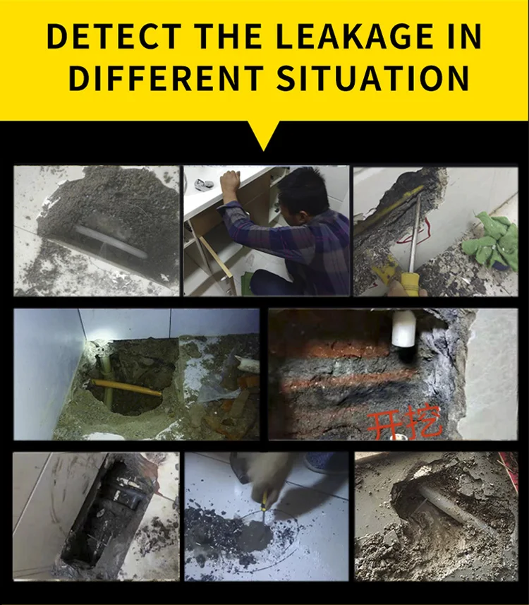 PQWT-L6000 High Accuracy Digital Ultrasonic Home Water Leak Detector Water Leak Finder 0-5m