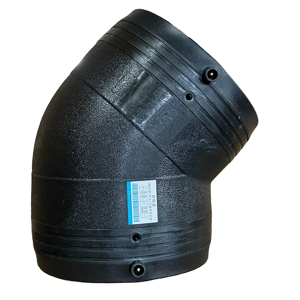 Лучшая цена pe100 hdpe фитинги для труб электрофузионный локоть 45 градусов