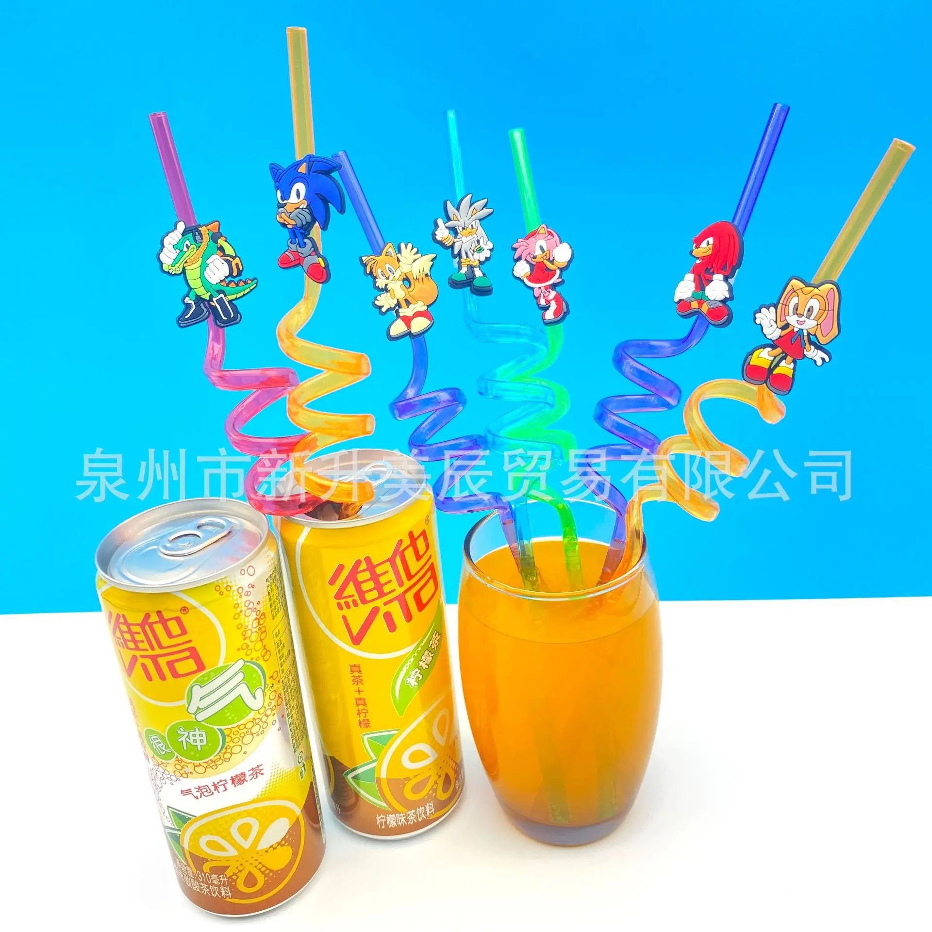 Wholesale Rubber Cute Narutoes  cartoon movies theme straw topper 6-8 mm mold silicone charms for party cute bar accessories