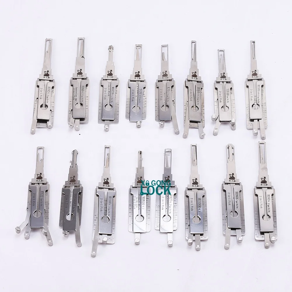 Hot selling locksmith lock pick Key Blade Cutting  Hand Hold Key Cutter Lishi 16pcs and 32PCS Car Key Cutter