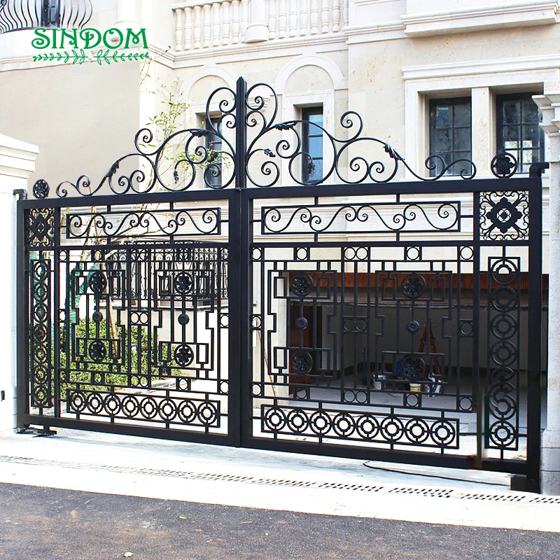 European Customized Luxury Wrought Iron Gate Garden Iron Main Door