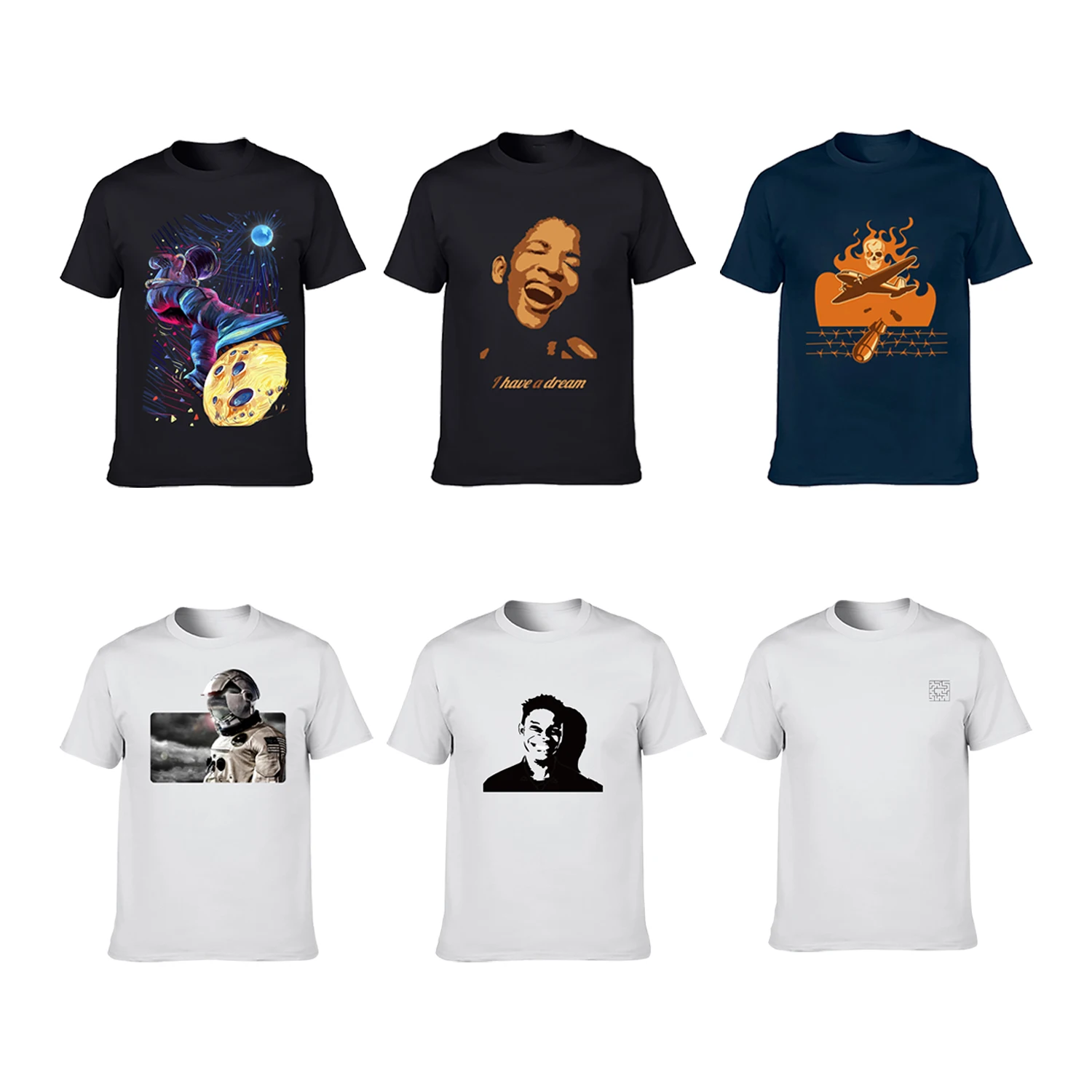 Wholesale High Quality LITTLE FLY BIRD Cotton 180g photo printing t shirts Custom Logo T-Shirt Mens Printing Logo T Shirt