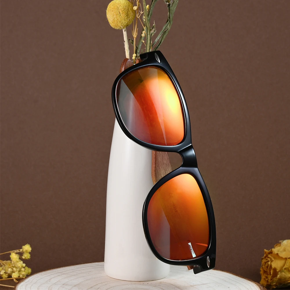 Heat Retro Wooden Sunglasses for Men and Women TAC polarization lens UV400 glasses Customized bamboo sun glasses Driving sports