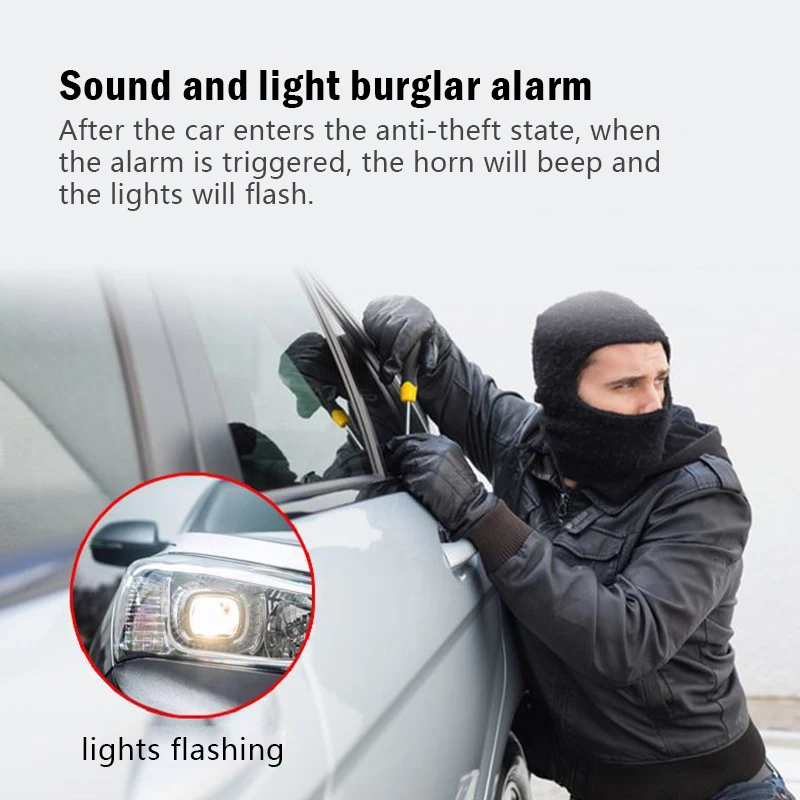 Hot Sell In South America Trf Universal Vehicle Safety Remote Control One Way Car Security Alarm System