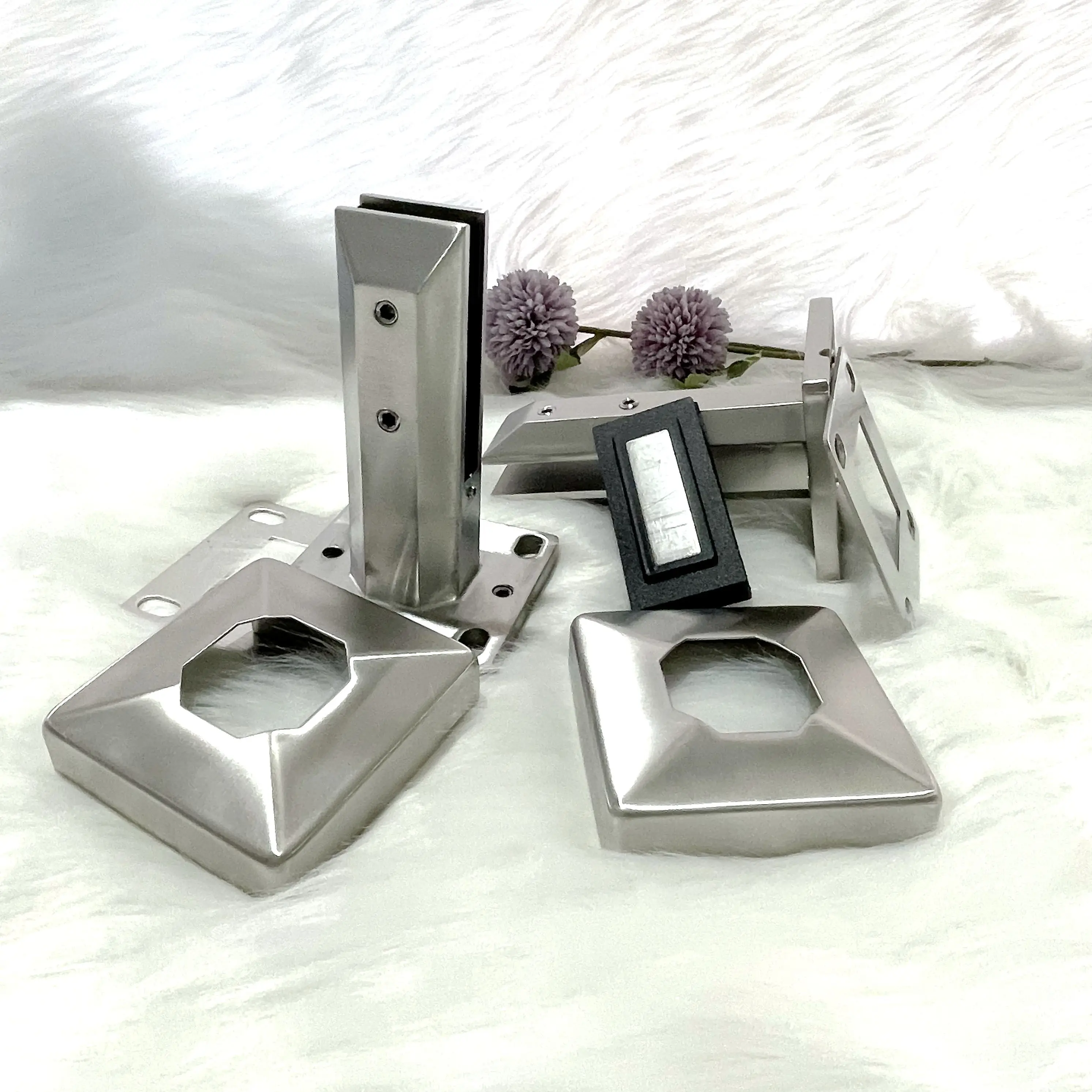 Stainless steel 12-16mm frameless glass balcony railings fixing glass  pool fence spigot