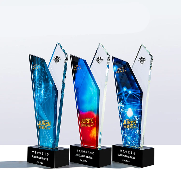 Oneway High quality Sports Customized First Second Third Place Award Crystal Trophy