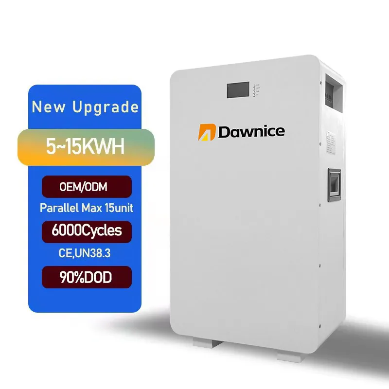 Dawnice 6000 циклы 80% Dod Lifepo4 Power настенный литиевый аккумулятор 200ah 48V 51 2 V 100ah 5kwh Powerwall