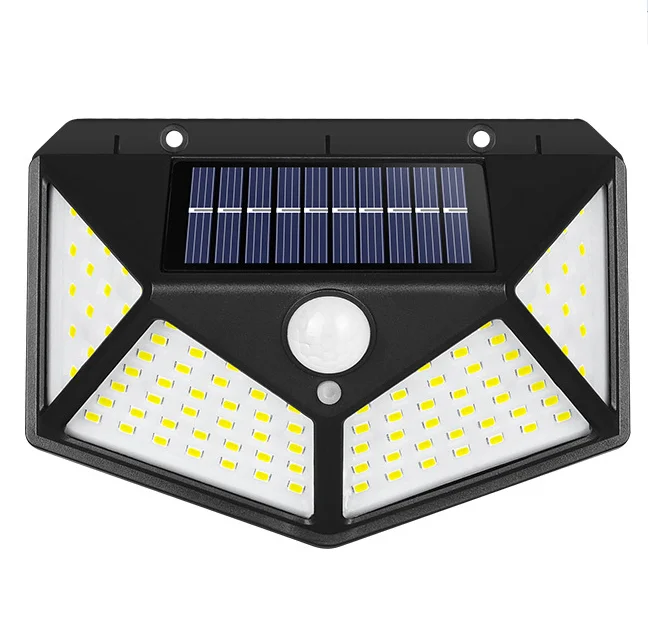 High Quality Outdoor Solar Powered Garden Lamp 100 LED Solar Wall Garden Lights