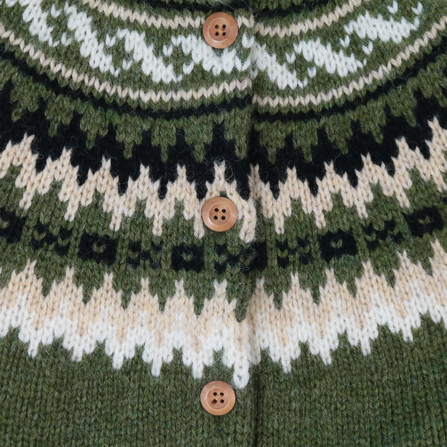 AiNear wholesale custom logo design oem & odm long sleeve crew neck jacquard nordic fair isle men wool knitted cardigan sweater