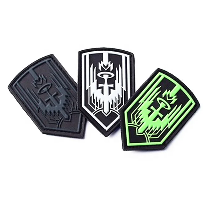 Factory emboss logo rubber clothing patches / Custom 3D PVC bag labels