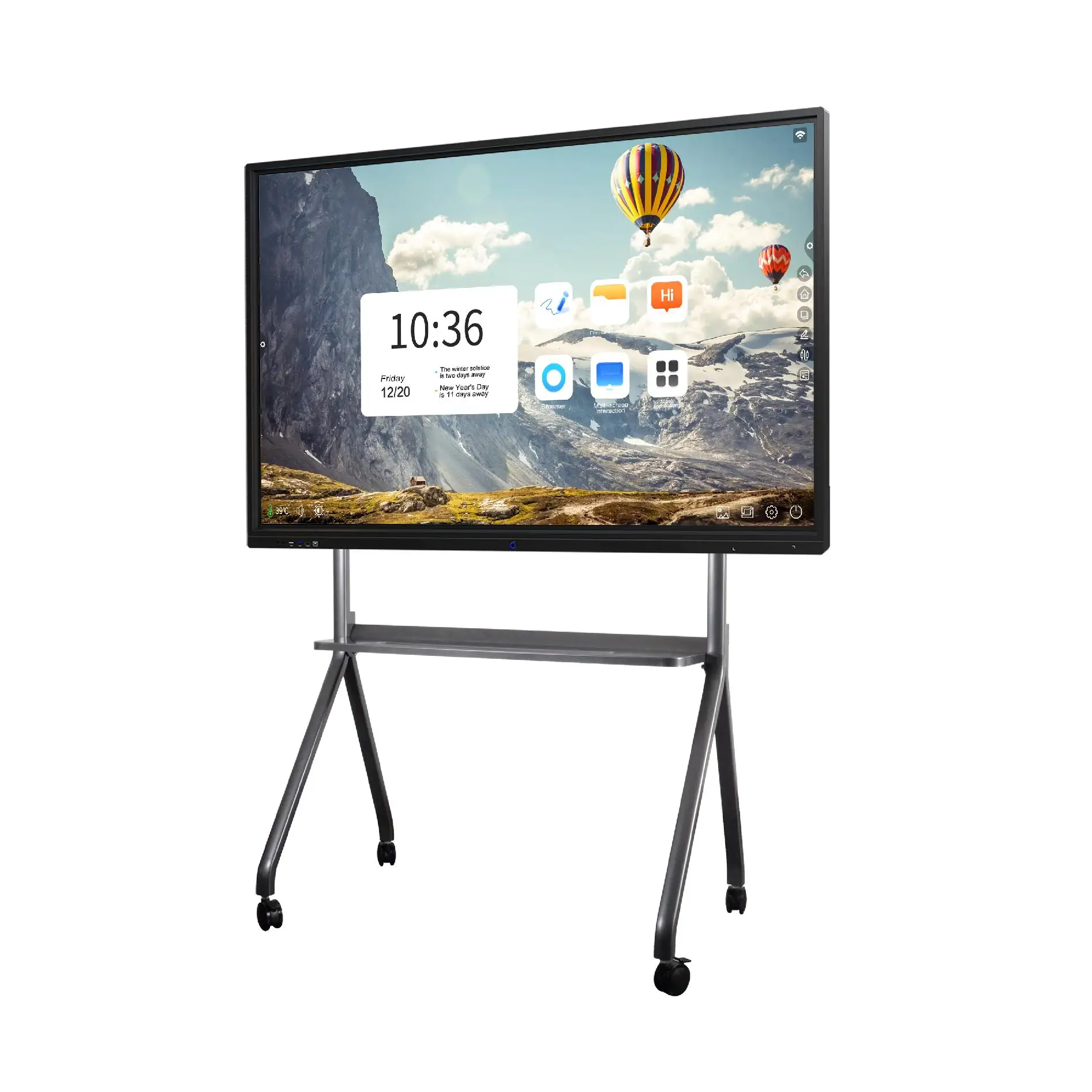 65 75 86 inch 4k interactive board 20 points multitouch screen electronic whiteboard smart interactive flat panel with stand