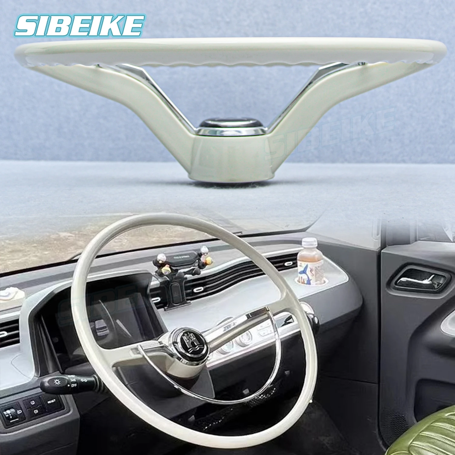 JDM Gray Classic Vintage Car Steering Wheel 400mm For Volkswagen Beetle Karmann Ghia Type 3