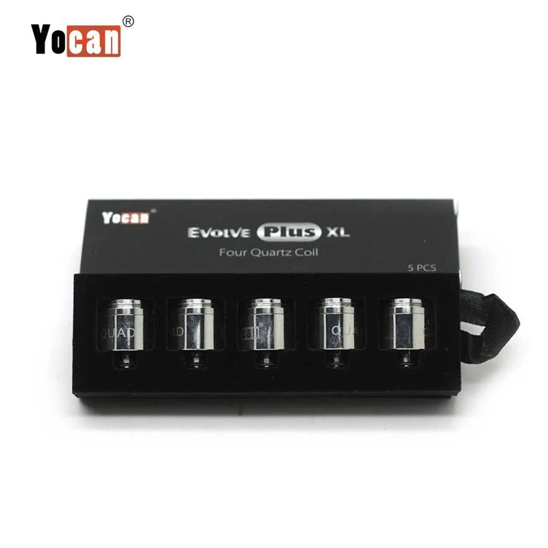 Original Yocan Evolve Plus XL Coils Replacement Four Quad Quartz Rod Coil Head for Dab Wax Herbal Kit