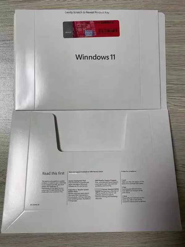 Оригинальная компьютерная система MS winndows 11 pro 64 bit sticker Winndows Pro DVD OEM полная упаковка программного