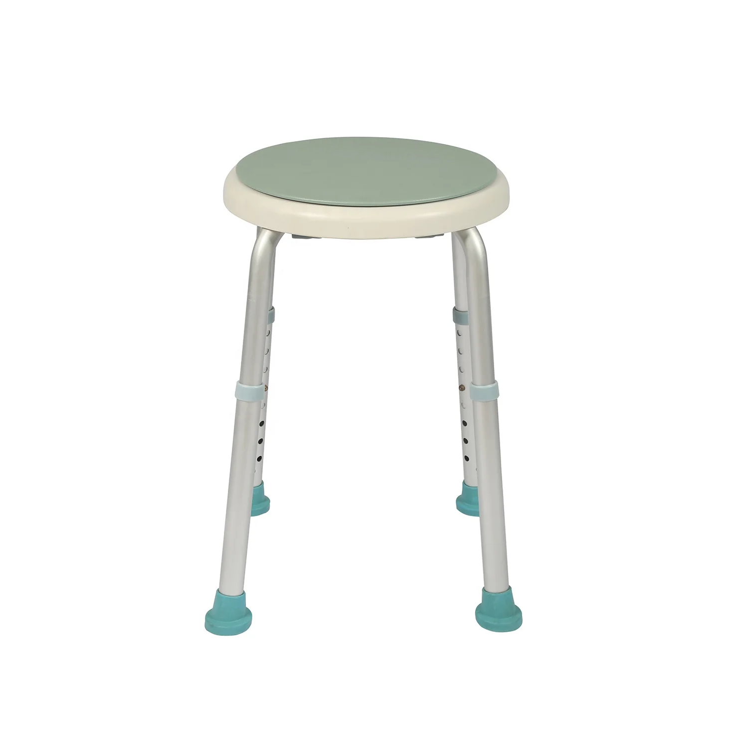 Hospital and Home Shower Chair Aluminum Bath Stool Easy to Clean Color White and Blue TSA02
